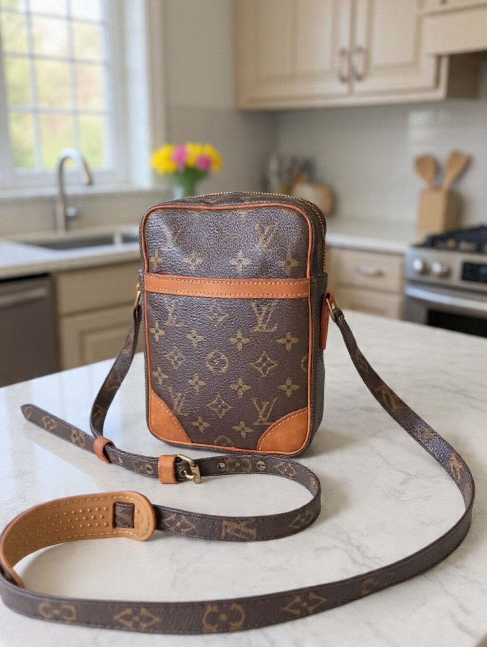Louis Vuitton EUC ✨️Vintage 2000 Danube Monogram Crossbody Bag - Picture 6 of 15